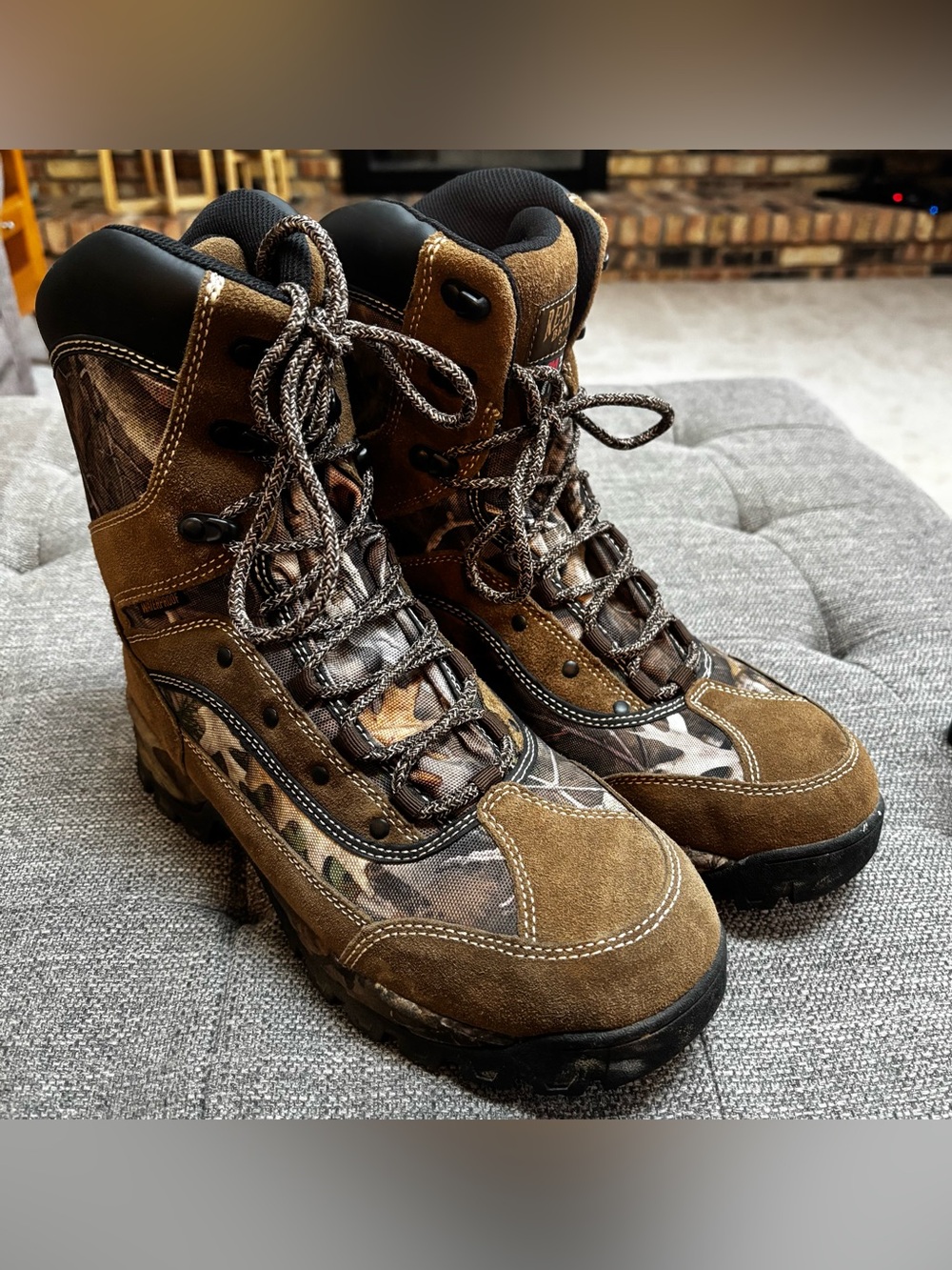 RedHead Men's Brown Suede & Camouflage Hunting/Hiking boots waterproof insulated